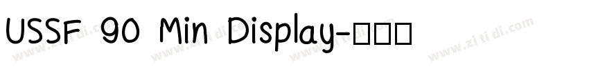 USSF 90 Min Display字体转换